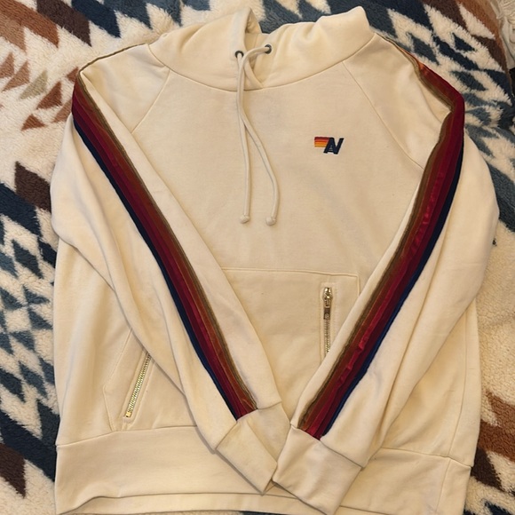RARE Cream Aviator Nation Hoodie - Picture 2 of 5
